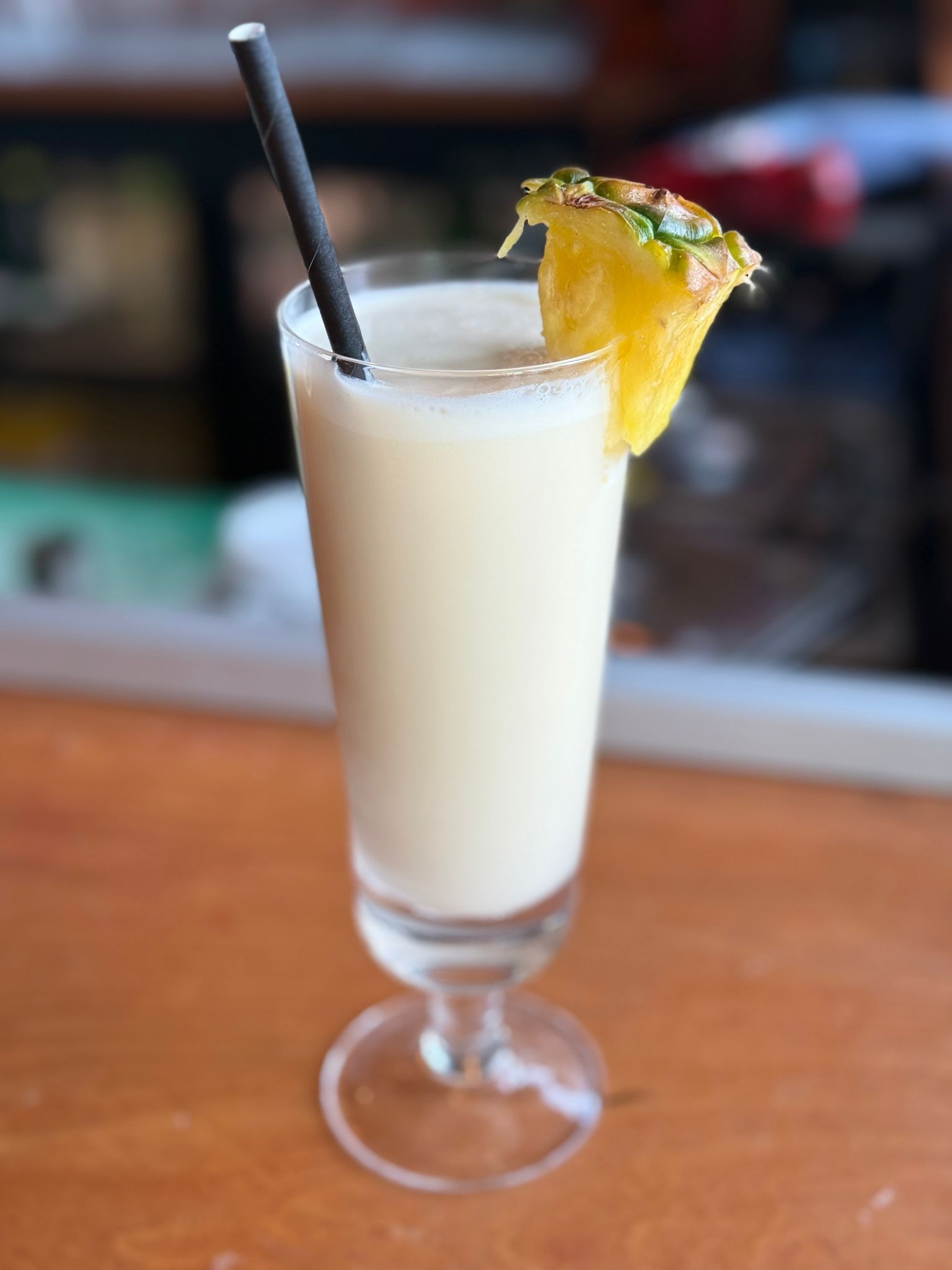 Piña colada at the bar